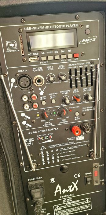 Караоке тонколона PS15-2U LED AntX