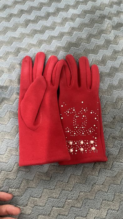 Шапка шерсть, шарф, перчатки