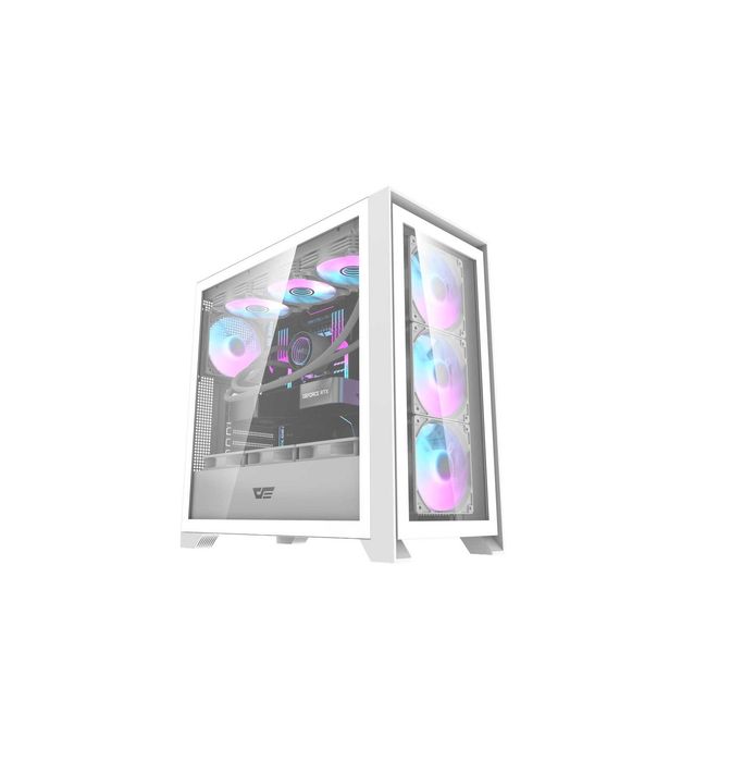 ' Корпус для ПК darkFlash DRX90 GLASS WHITE (ATX, 4x Fans)