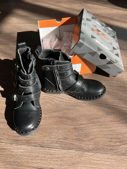 Детски ботуши естествена кожа за момиче, 26 номер