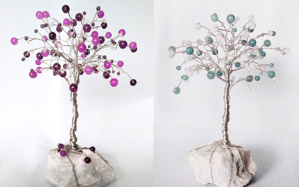 Дръвчета с минерали с реалистична форма/ Идея за подарък за празниците