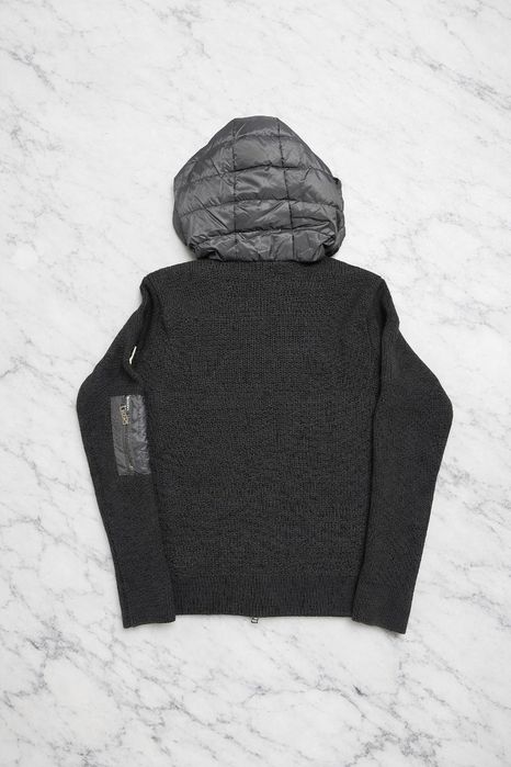 Мъжко яке moncler knit jacket zip пролетно размер М черно с качулка