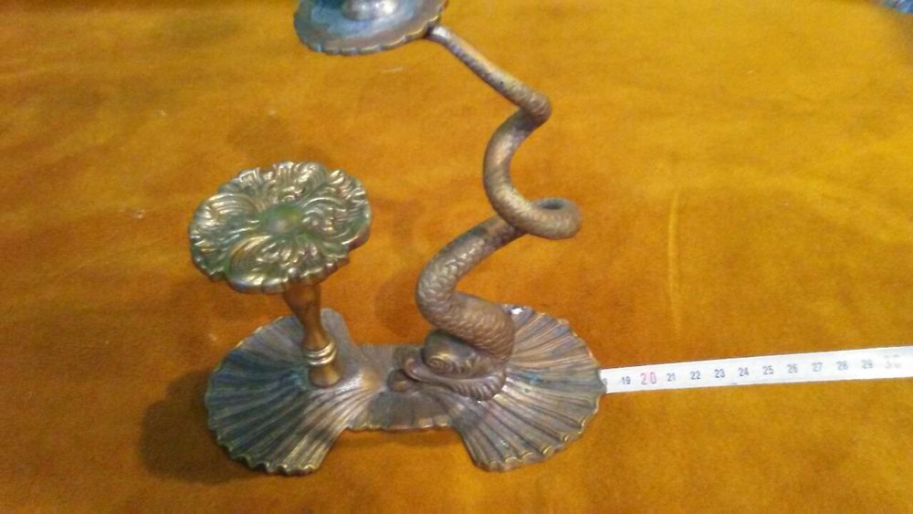 Sfesnic vechi pt 2 lumanari din alama