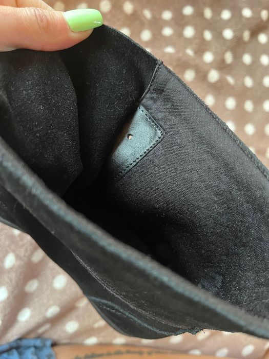 Черни боти естествен велур Fraiche