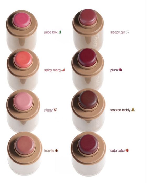 Rhode румяна, блеск для губ и косметичка