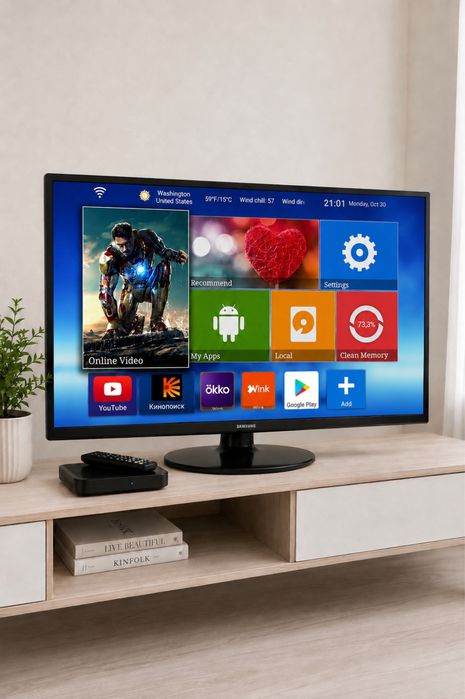 televizor samsung телевизор самсунг оригинал с smart приставкой тв box