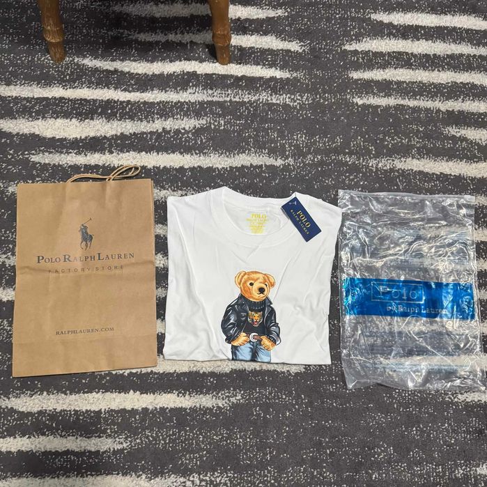 Tricou Polo Ralph Lauren Polo Bear Alb