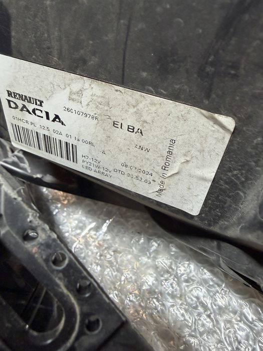 Far dreapta Dacia Logan Full Led  interior alb 2022/2023/2024/2025