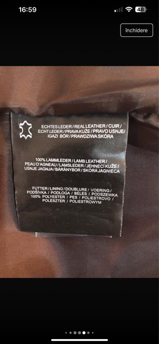 vesta din piele naturala