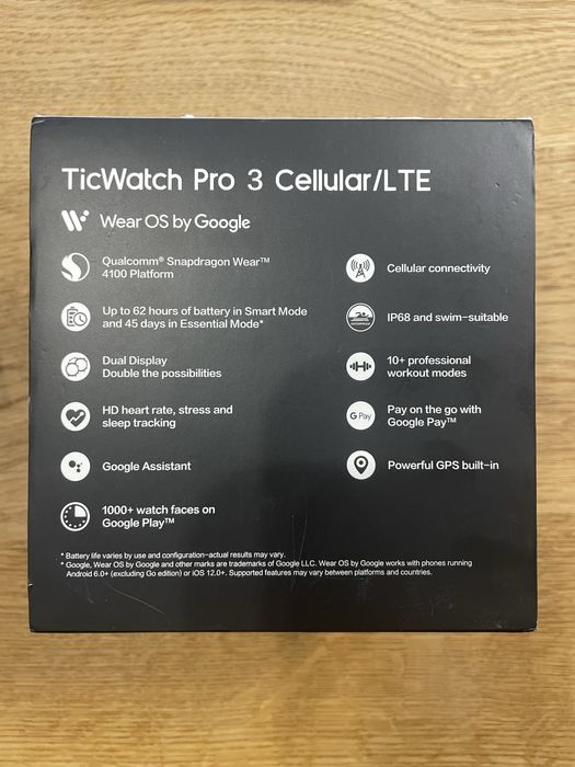 Като нов! TicWatch Pro 3 GPS LTE IP68