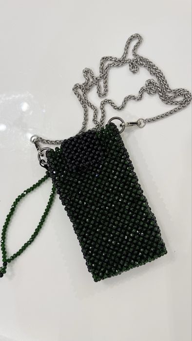 Geanta cristale si margele pentru telefon