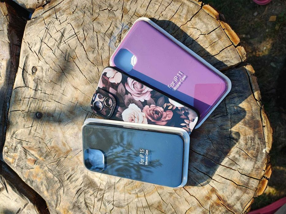 Husa iPhone Violet Purple/Negru/Imprimare Florala