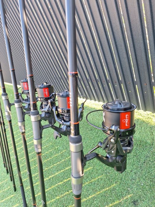 Set 4 Lansete FL FLX20 + 4 mulinete Fl 14000 Ultra Cast Carbon