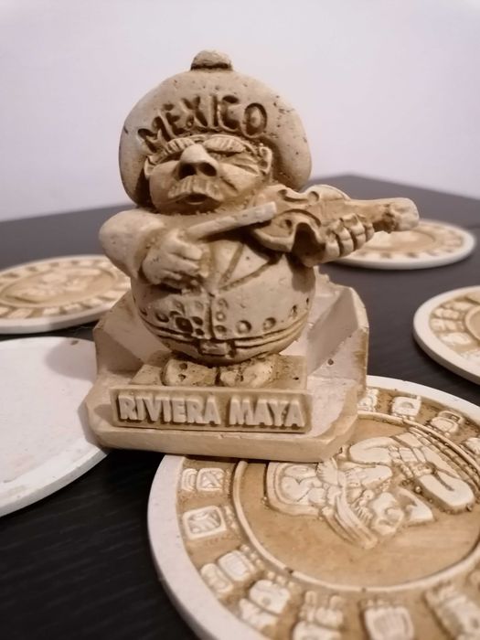 Set 6 suporturi/coastere pahare Rivier Maya Mexic Aztec - Unic ROMANIA