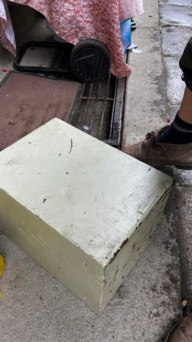 cutie veche de valori seif din fier greu, pt bani si bijuterii