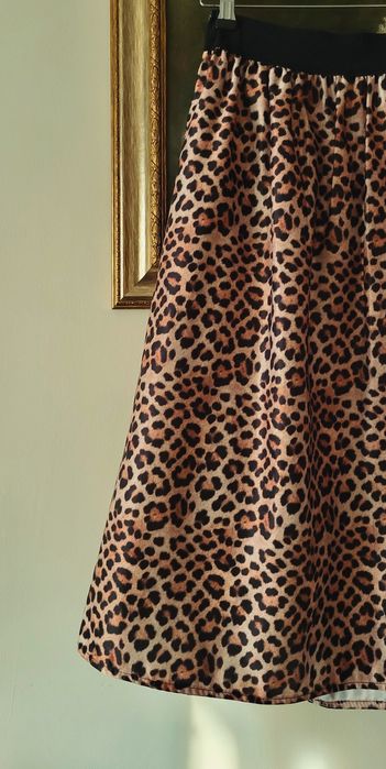 Fusta larga midi animal print leopard