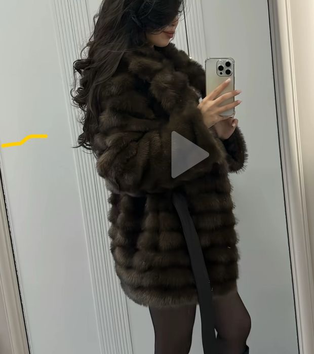Эко шуба (коричневая)
