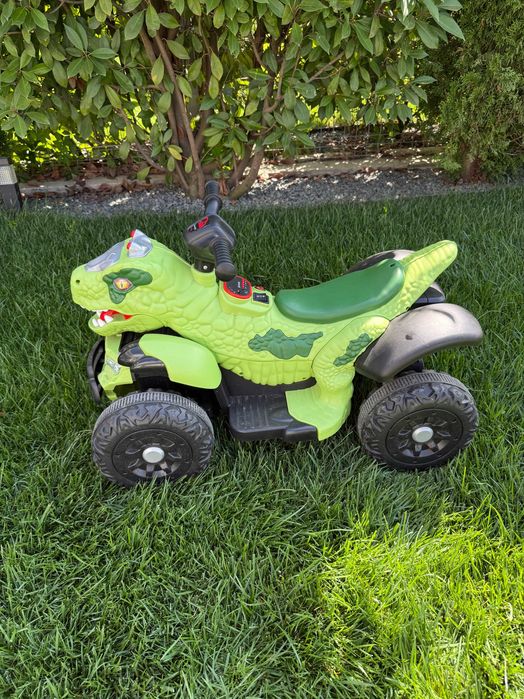 ATV electric copii Dinozaur T-REX 6V, cu lumini și muzică