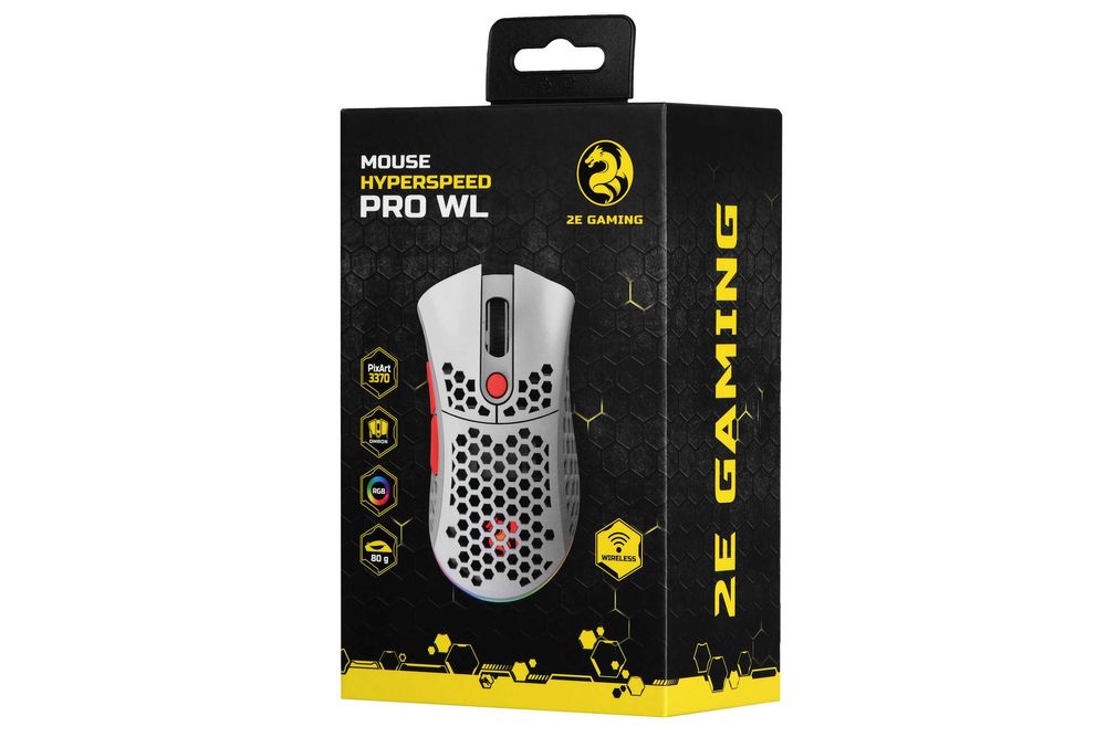 } Мышь игровая 2E GAMING HyperSpeed Pro WL, RGB Retro white