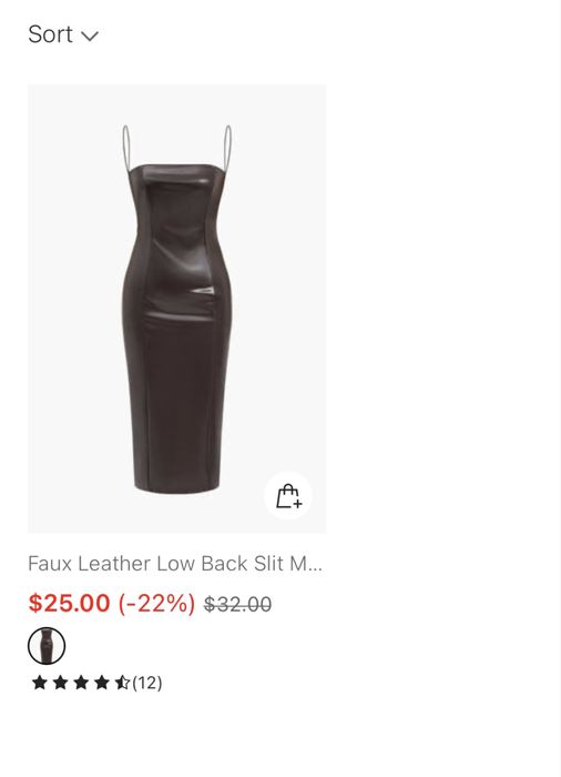 Елегантна Рокля от еко кожа