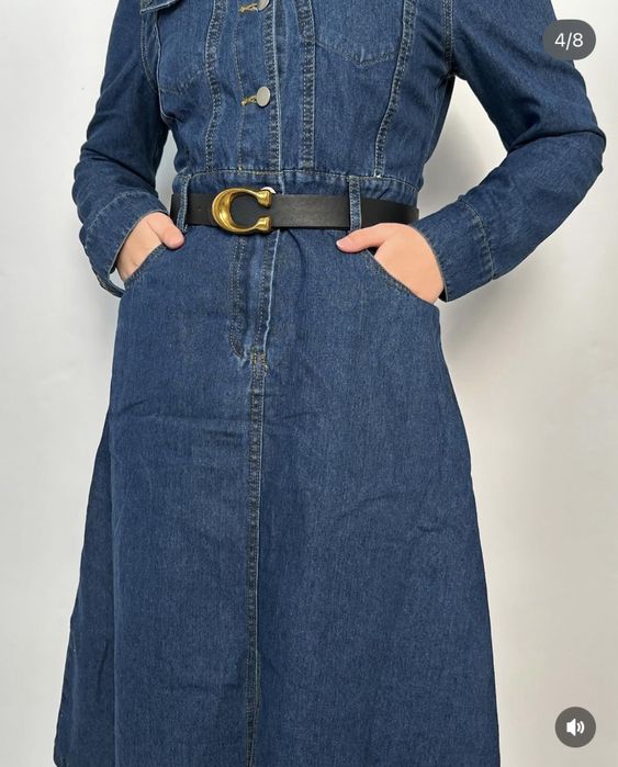 Женское джинсовое платье