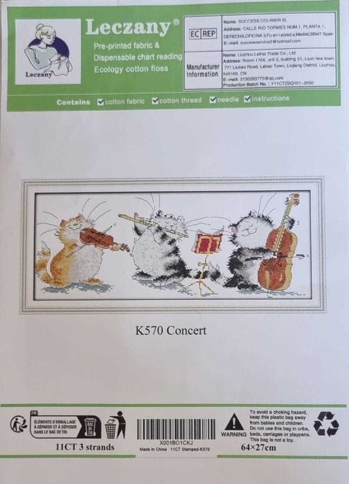 3 Kituri de Broderie în Puncte de Cruciulița (cu accesorii)