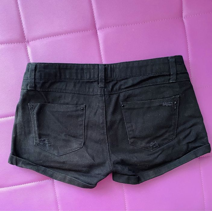 Blugi scurti negri, Stradivarius, marimea 34