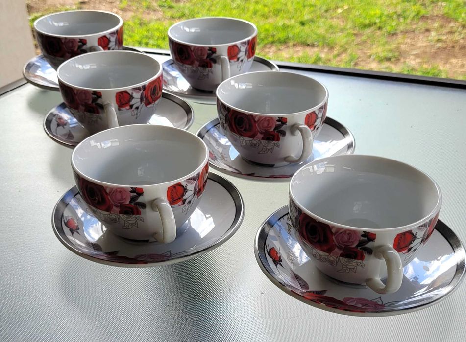 Set 6 cesti din ceramica pentru ceai