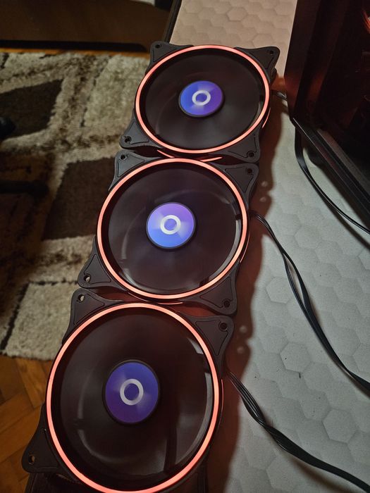 Set 3 ventilatoare AQIRYS + controller rgb