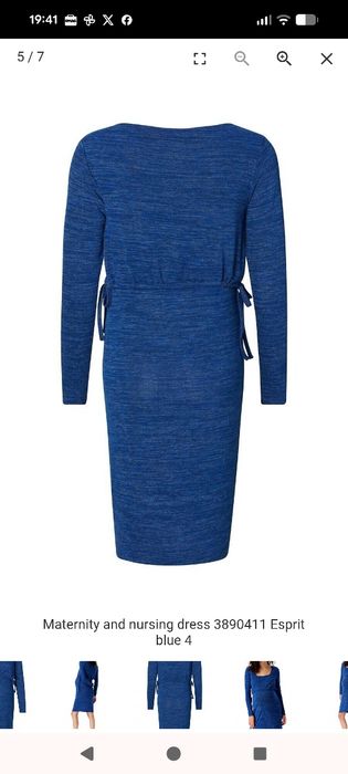Rochie Gravide și Alăptare Esprit Maternitate Albastră – Mărimea M