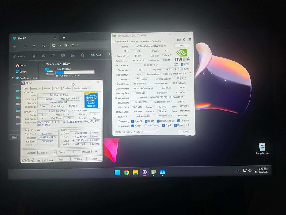 PC Gaming 1050TI 16GB RAM SSD