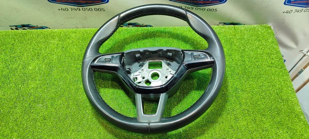 VOLAN PIELE CU COMENZI SKODA OCTAVIA 3 (FACELIFT) 2017–2020 / COD OEM 3V0419091L / 5E0419685A (4C2)