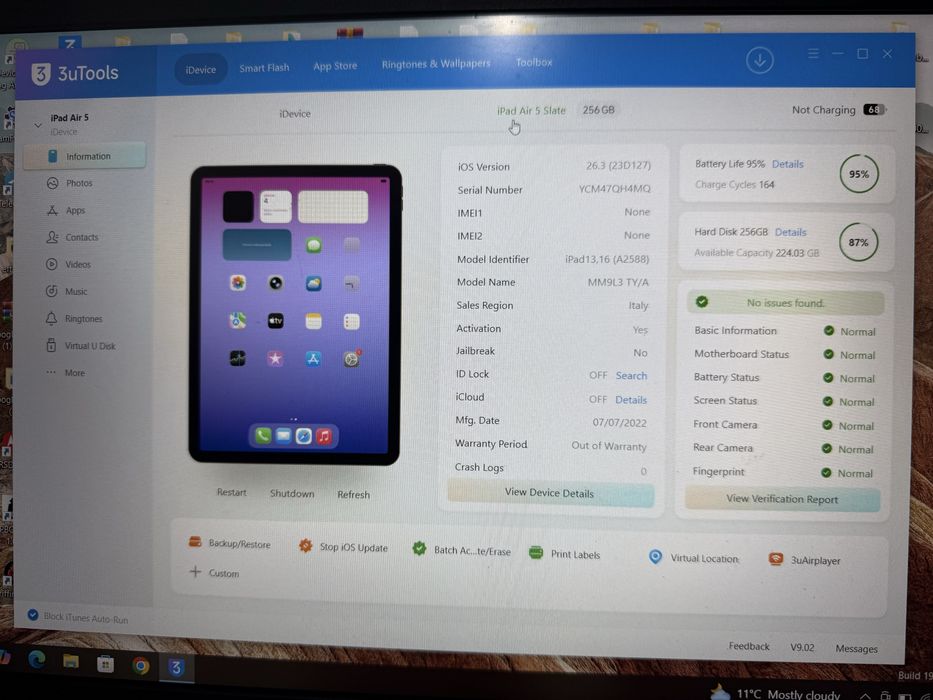 Ipad Air 2022 Gen a 5-a 256 gb