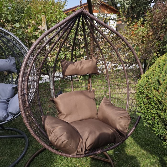 Висящ ратанов стол - Градинска люлка Moris водоустойчива