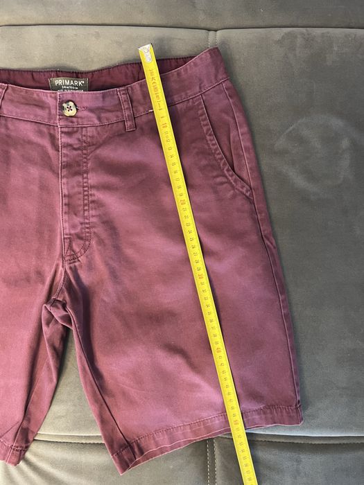 Pantaloni Scurți Bărbați Chino Primark – Vișiniu / Bordeaux (Etichetă W34, Recomandați M)