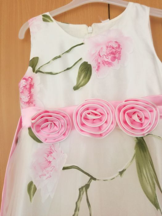 Rochie eleganta satin ,5-7 ani