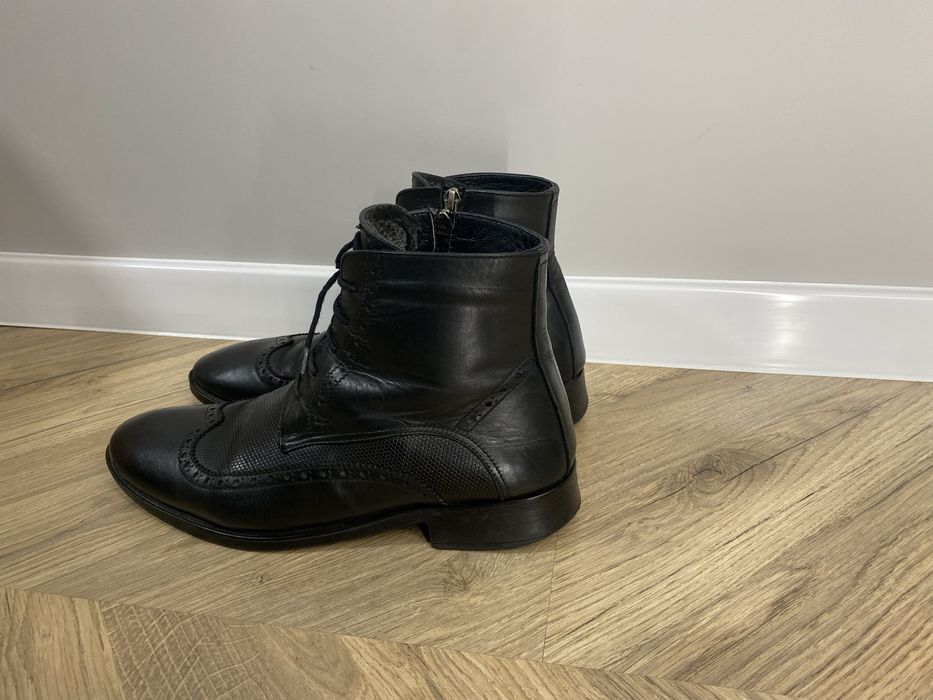 Мъжки боти оксфорд естествена кожа, размер 43