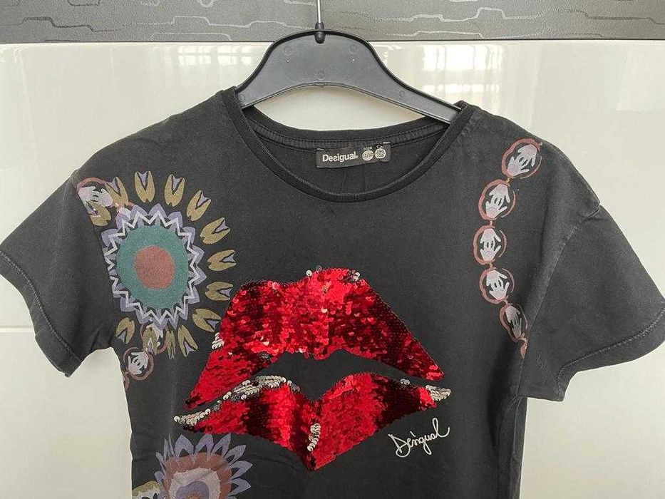 Desigual - Tricou negru fete