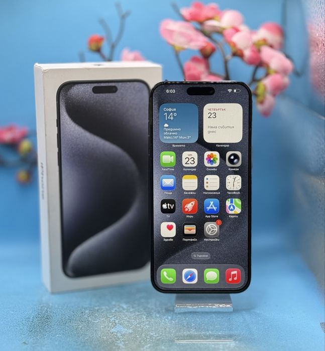 Apple iPhone 15 Pro Max, 1TB, 5G, Blue Titanium