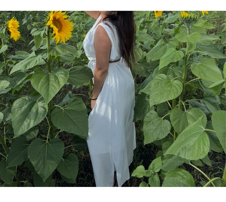 Продам белое греческое платье в пол 46-50рр