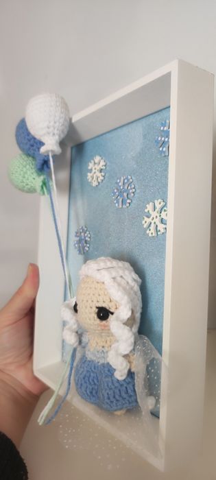 Ръчно изработена Рамка Frozen- Елза