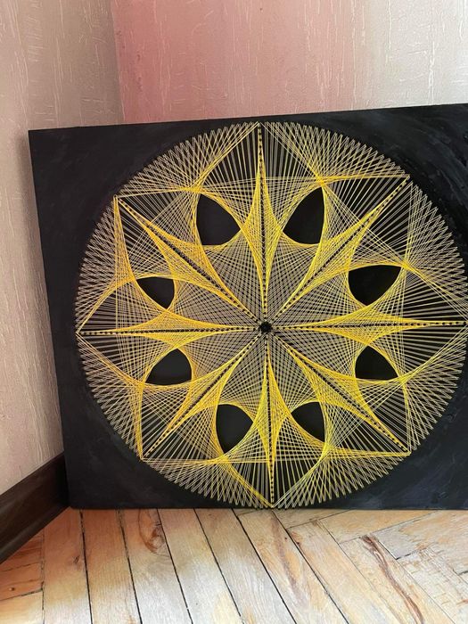 Пано картина от дърво и конци