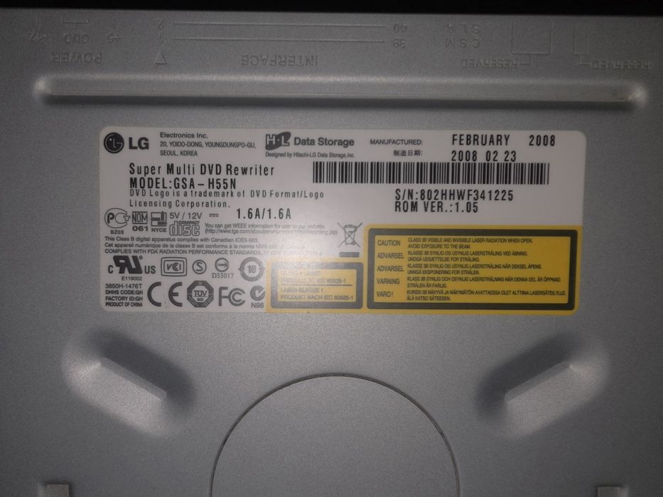 Lg Super Multi DVD Rewriter MODEL:GSA- H55N