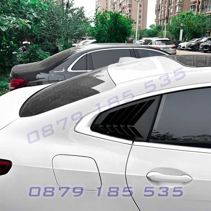 Сенници за задни странични стъкла за BMW 2 F44 2020-2023, черен гланц – DBb124 тунинг капаци задни малки прозорци бмв ф44