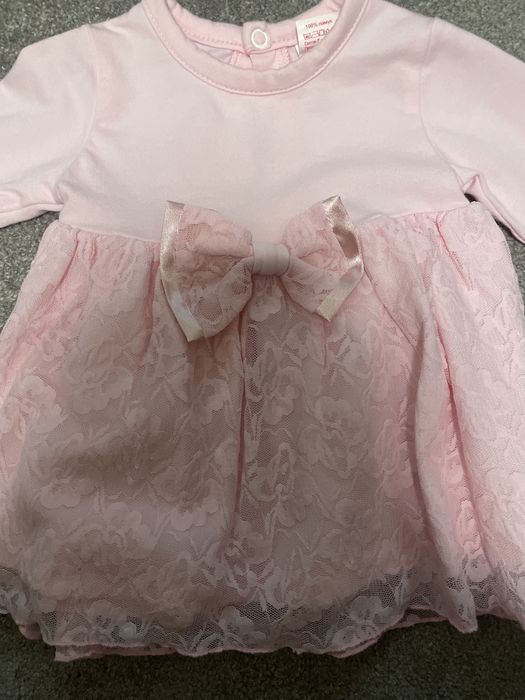 Рокля памук и дантела 3-6 месеца