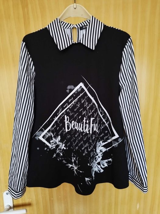 Дамска риза,Л,с апликация