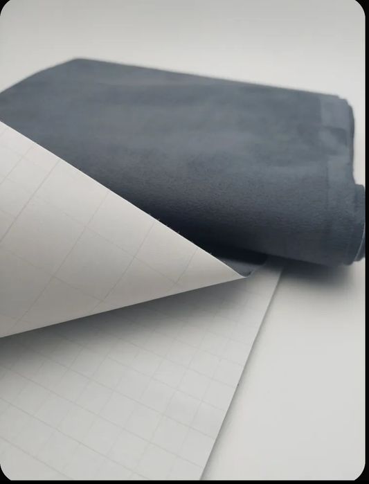 Алькантара самоклеющаяся цвет темно серый