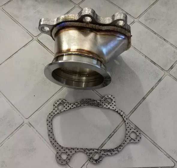 Фланец за даунпайп 63mm за турбо GT25,GT28,GT28R,T25,T28,неръждавейка