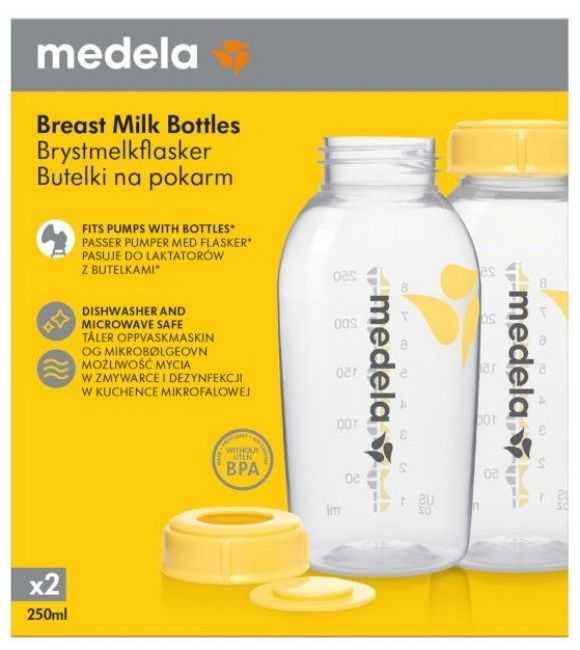 Контейнери/шишета Medela - 2 х 250 ml и биберон