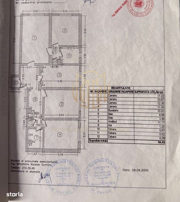 Teiul Doamnei Grigore Ionescu 4 camere 85 mp , an 1986 , pret 156000 e